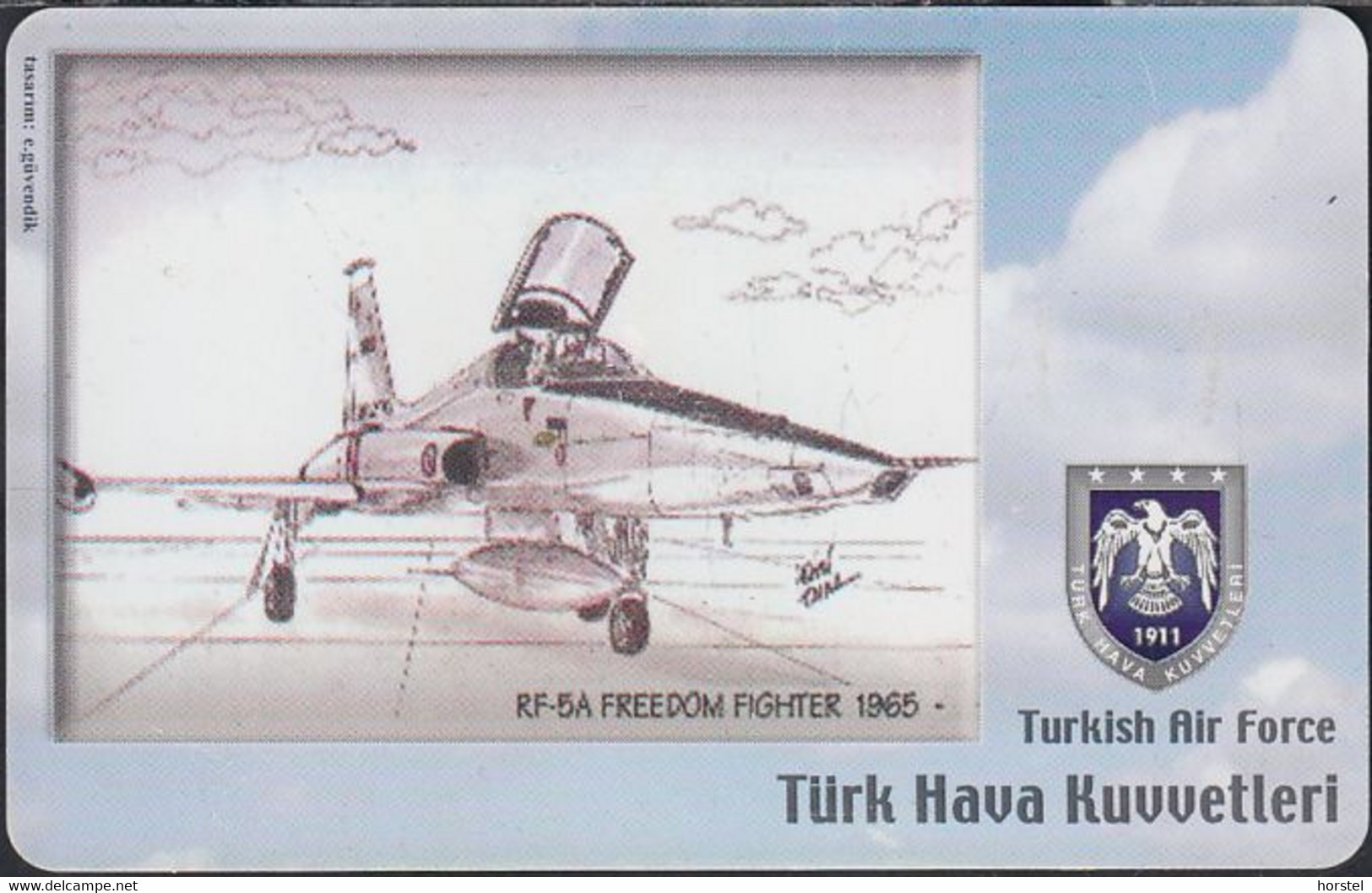 Turkey Chip TRC 177 - Turkisch Air Force - Airplane - RF- 5A Freedom Fighter 1965 - Türkei