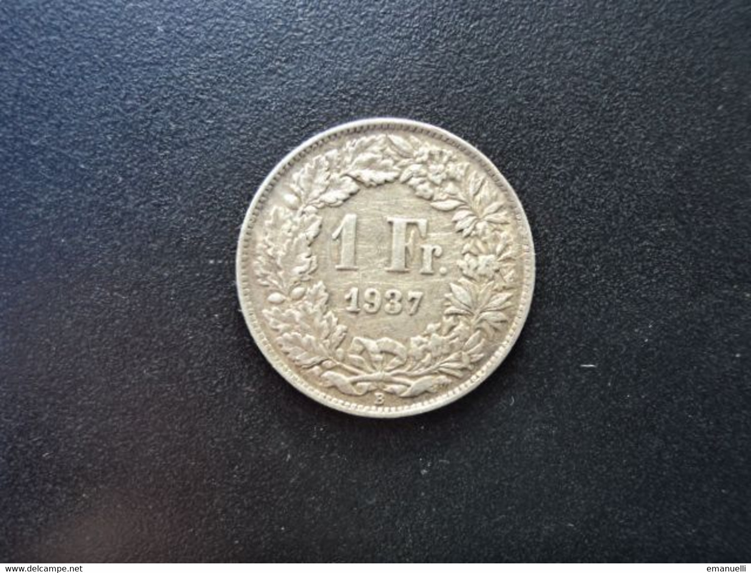 SUISSE : 1 FRANC  1937 B *   KM 24      TTB - 1 Franc