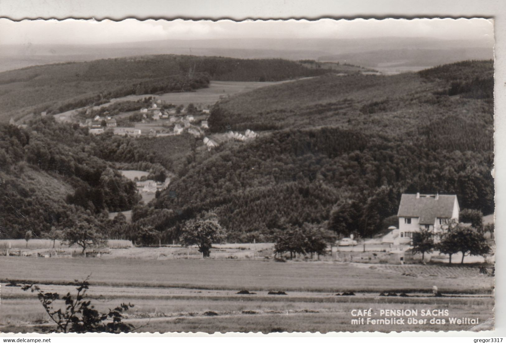 C1887) Cafe PEnsion SACHS Mit Fernblick über Weiltal - Gel. POSTABLAGE TREISBERG Ob. USINGEN Taunus - Usingen