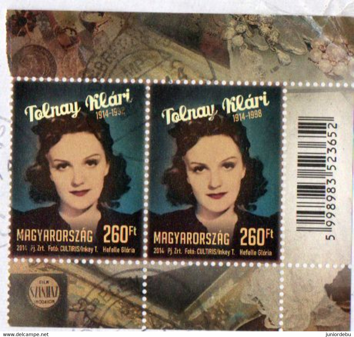 Hungary  - 2014 - The 100th Anniversary Of The Birth Of Klári Tolnay, - Pair -  Used. - Used Stamps