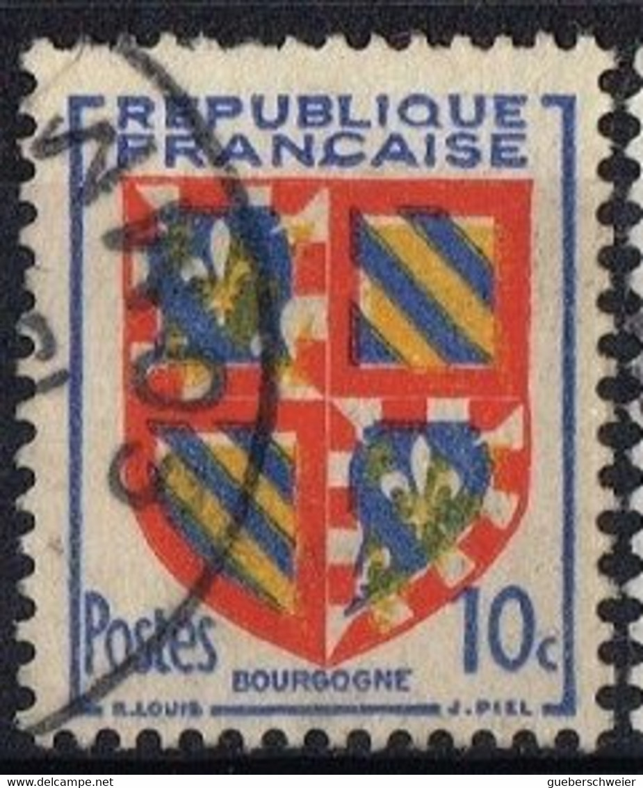 FR VAR 69 - FRANCE N° 834 Obl. Armoiries De Bourgogne Variété Décalage Des Couleurs - Oblitérés