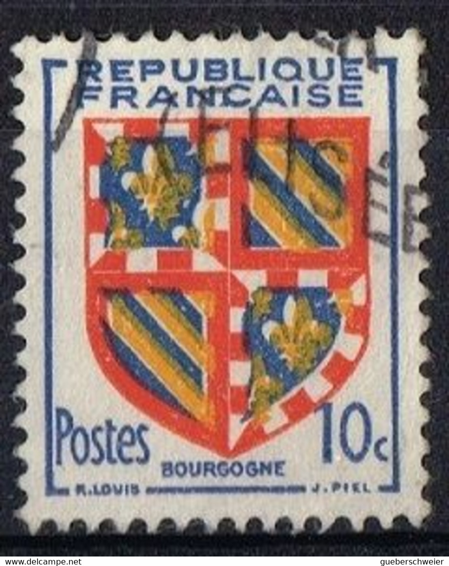 FR VAR 69 - FRANCE N° 834 Obl. Armoiries De Bourgogne Variété Décalage Des Couleurs - Used Stamps