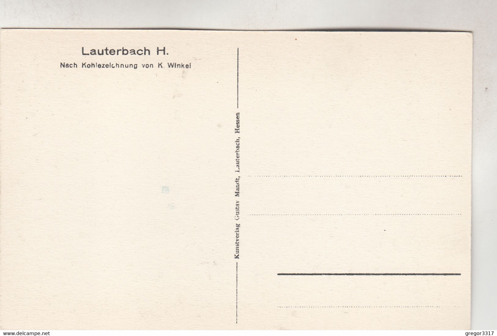 C1905) LAUTERBACH H. - Nach Kohlezeichung Von K. WINKEL - Häuser Am Fluss ALT - Lauterbach