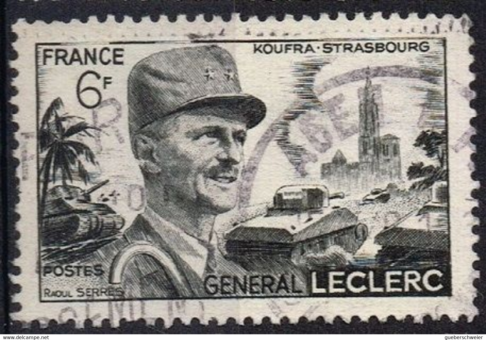FR VAR 70 - FRANCE N° 815 Obl. Variété Cadre Blanc - Used Stamps