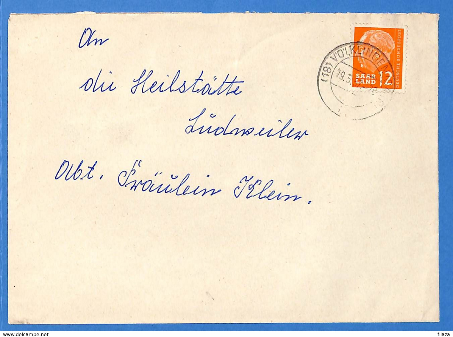 Saar 1957 Lettre De Volklingen (G12252) - Lettres & Documents