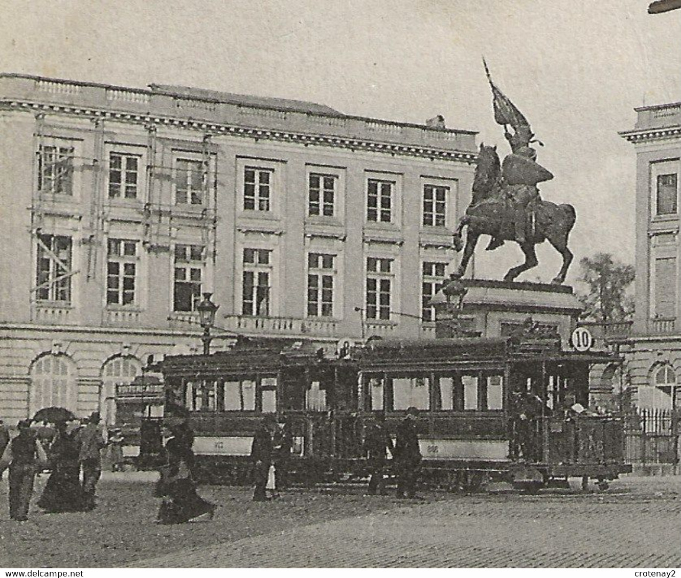 BRUXELLES Place Royale Saint Jacques Sur Coudenberg VOIR ZOOM Tram Tramway N°10 Et 8 Attelages Chevaux - Transport Urbain En Surface