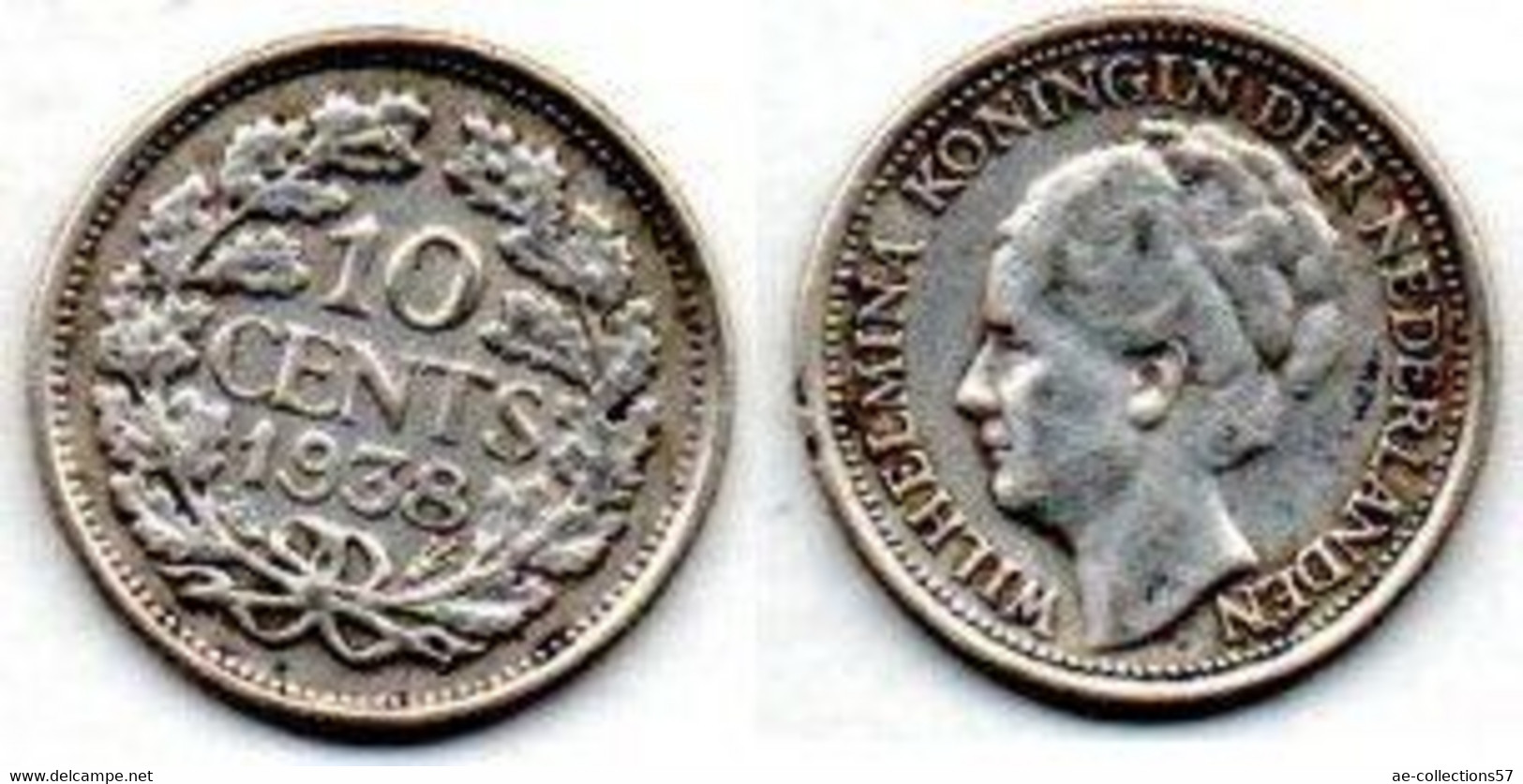 Pays Bas - Netherlands - Niederlande  10 Cents 1938 TTB - 10 Cent