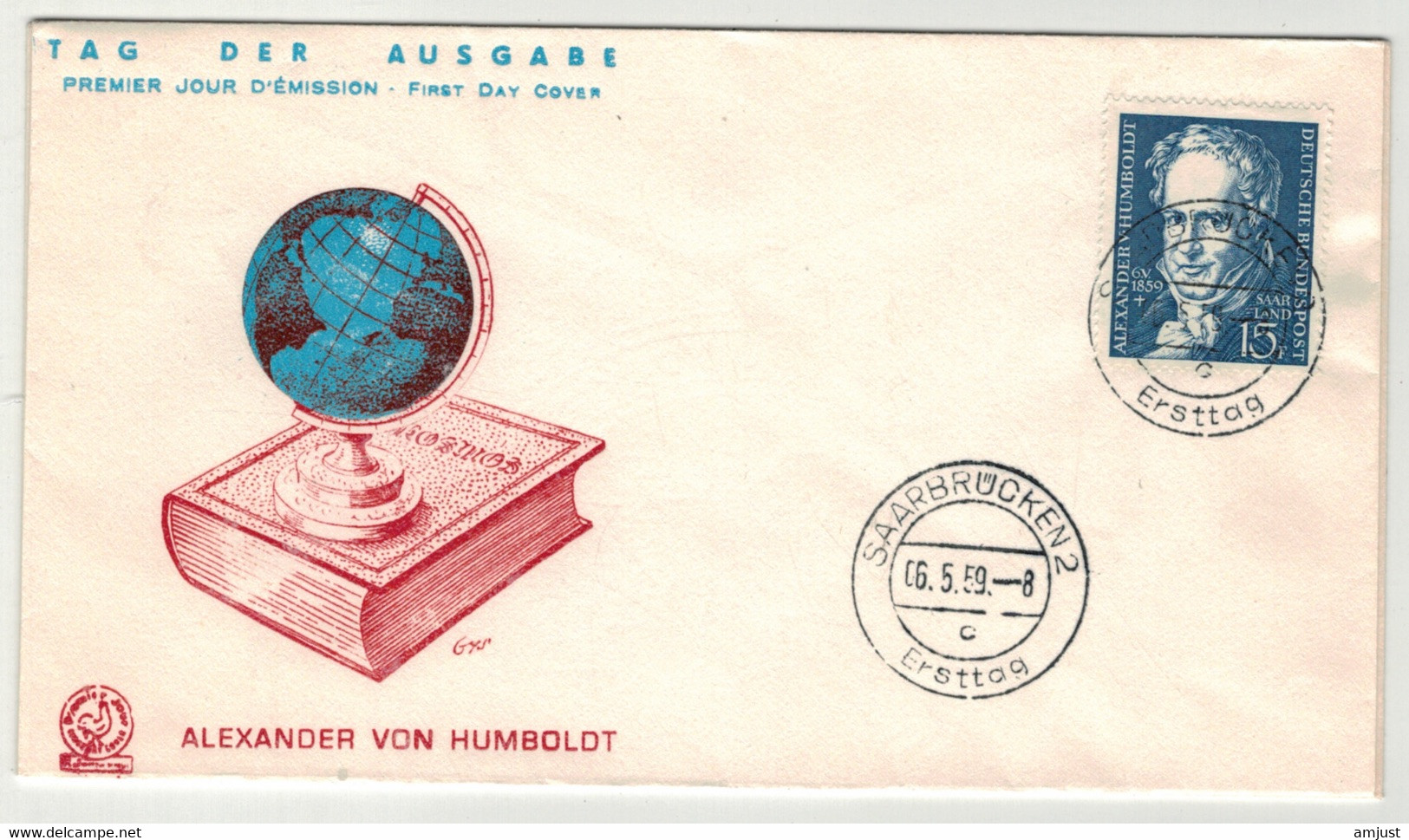 Allemagne // 1959 // Lettre 1er Jour Alexander Von Humboldt - Covers & Documents