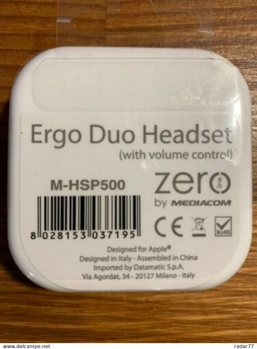 Ecouteurs Mediacom Zéro Line M-HSP500 Ergo Duo Headset Neufs - Prise Jack 3,5mm - Altri Apparecchi