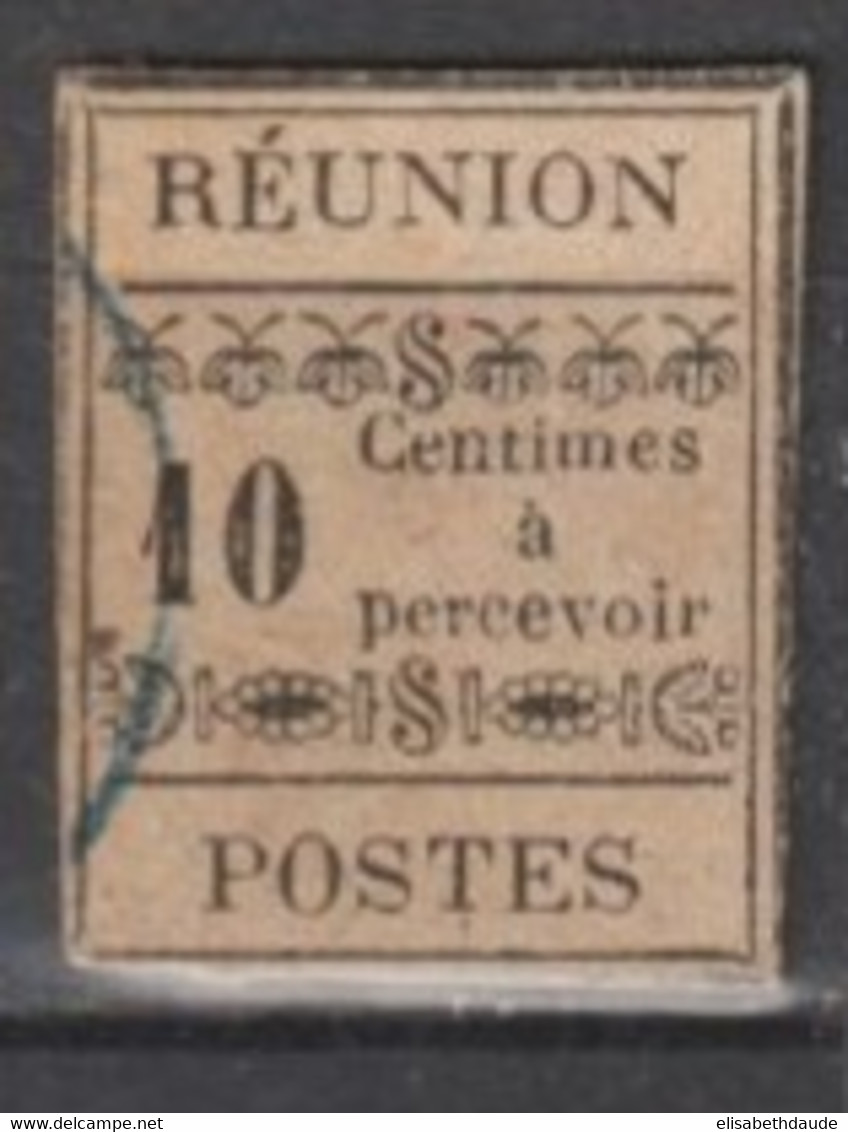 REUNION - 1889 - TAXE - YVERT N° 2 OBLITERE (MARGE COURTE) - COTE = 33 EUR - Postage Due