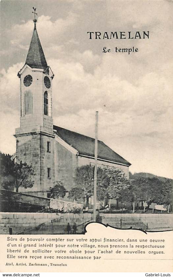 Tramelan Le Temple Recherche De Fonds Pour L'orgue - Tramelan