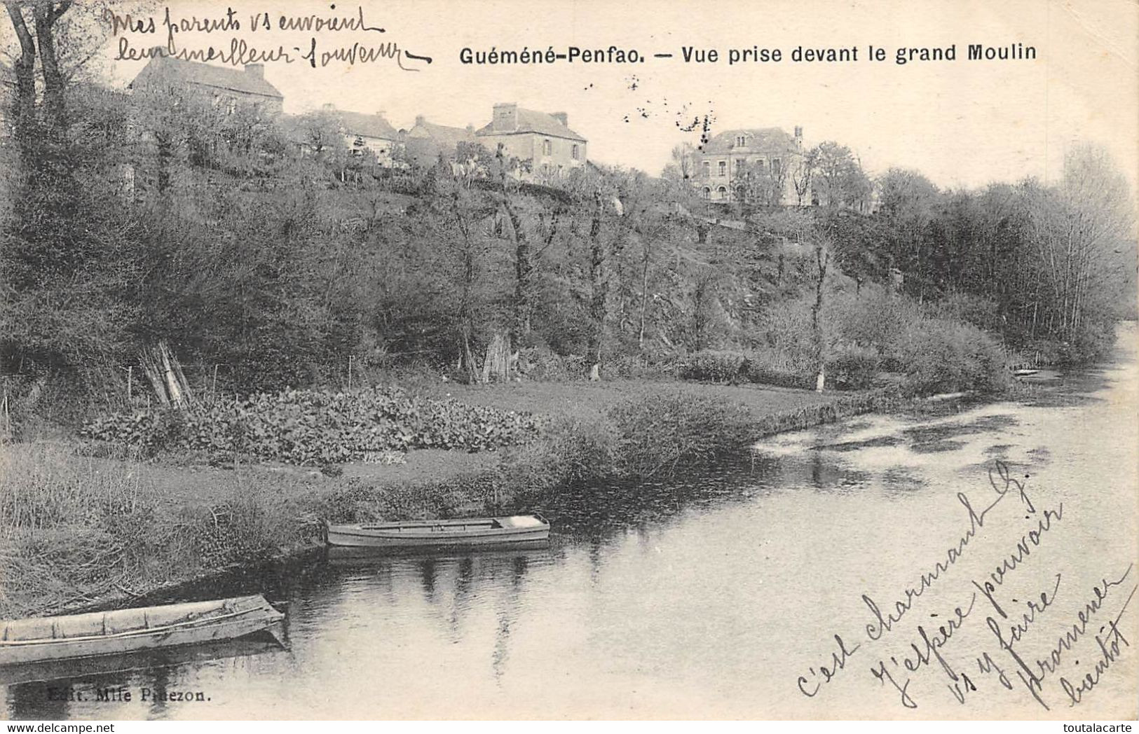 CPA 44 GUEMENE PENFAO VUE PRISE DEVANT LE GRAND MOULIN - Guémené-Penfao