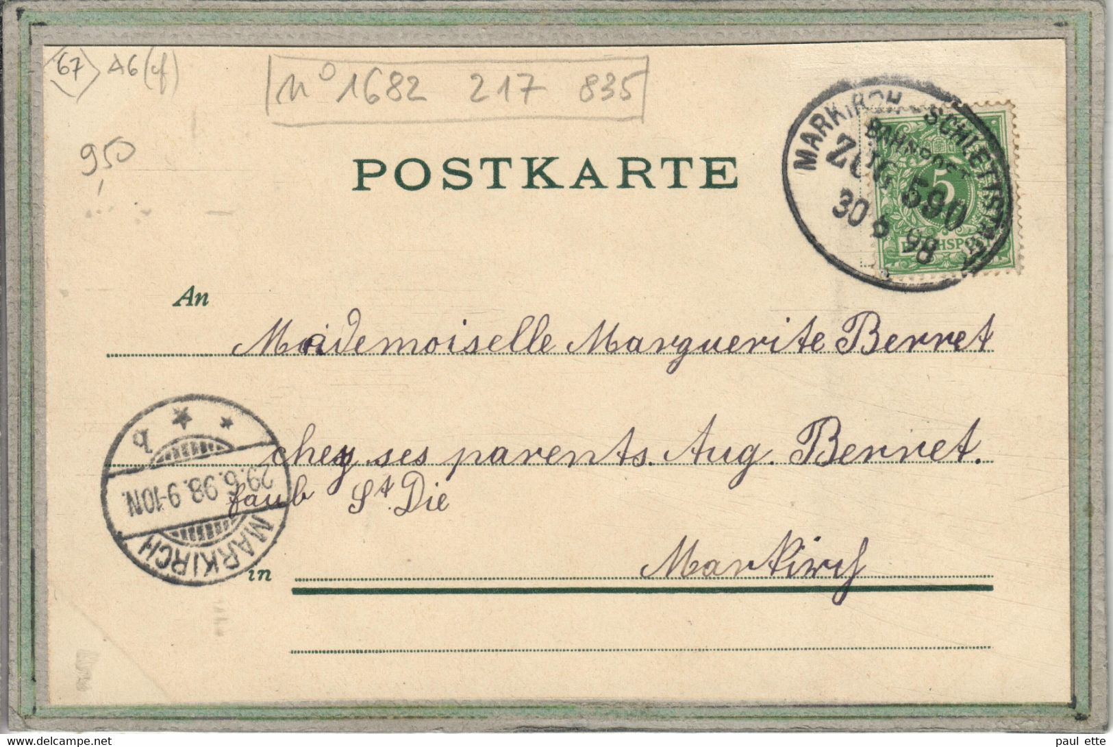 CPA - (67) DAMBACH-la-VILLE - Carte GRUSS Multivues De 1898 - Dambach-la-ville