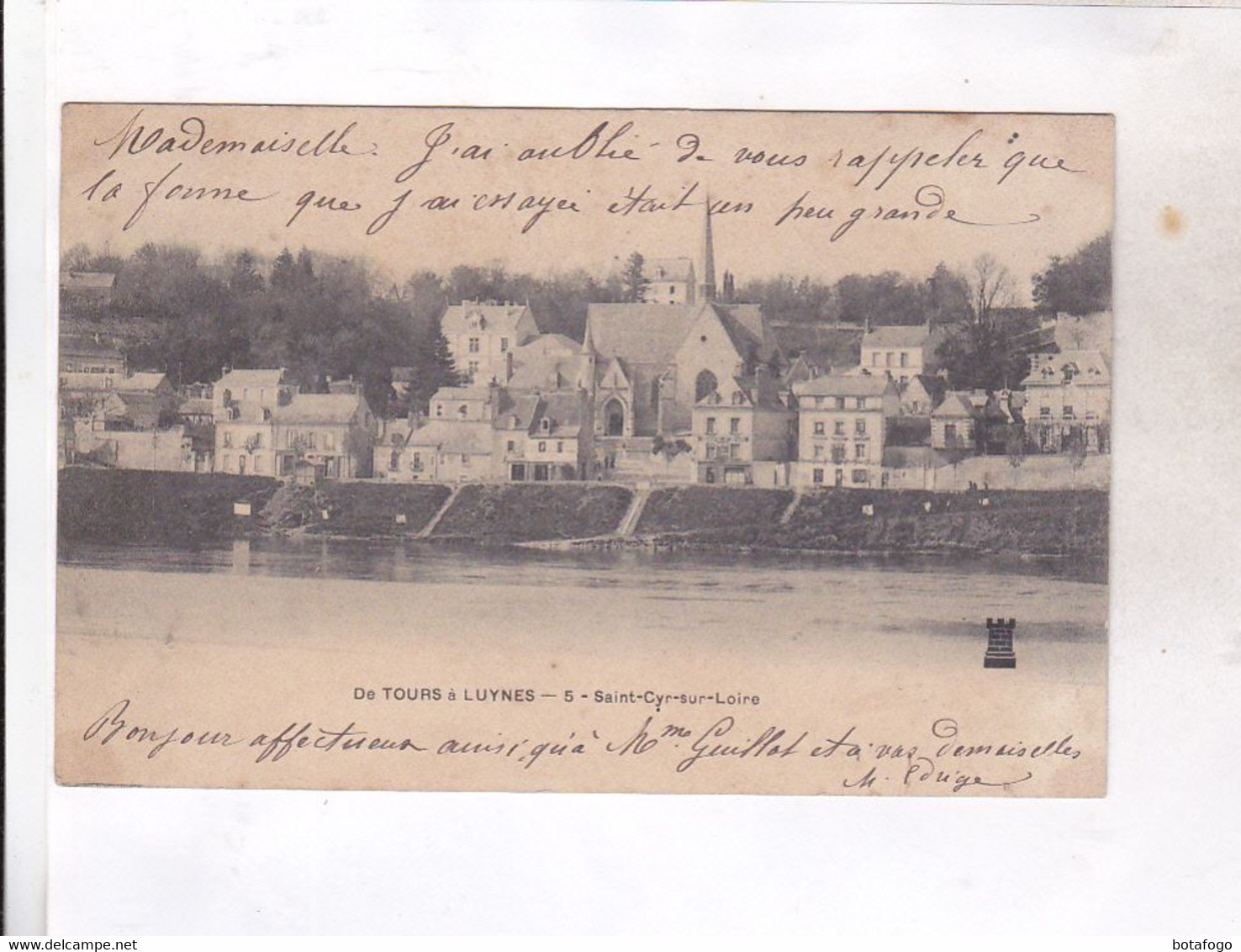 CPA DPT 37 ST CYR SUR LOIRE  En 1904! - Saint-Cyr-sur-Loire