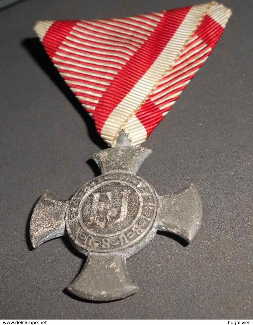 1916 Médaille Croix Du Mérite Autriche Hongrie Viribus Unitis FJ  IRON CROSS OF MERIT - Oesterreich