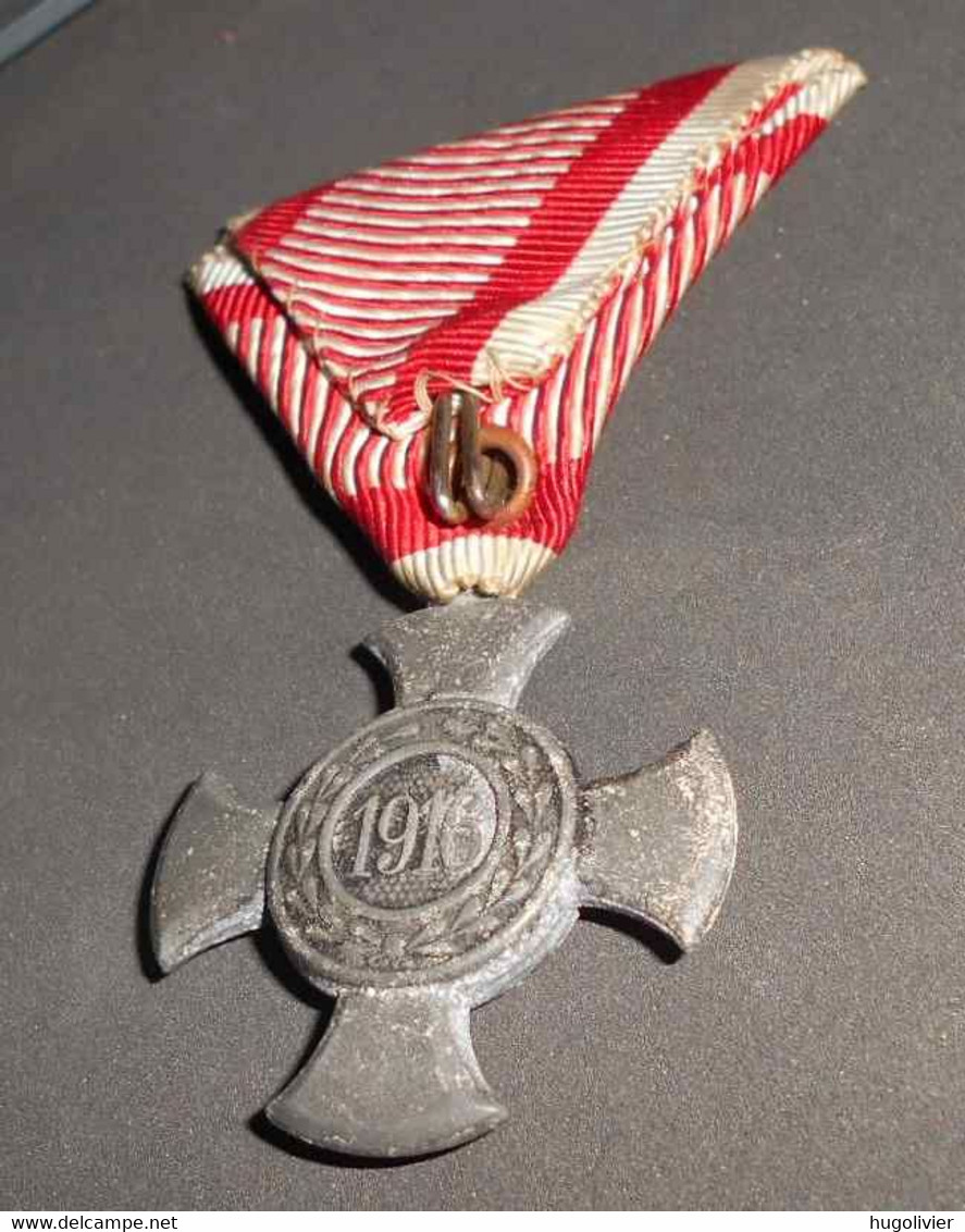 1916 Médaille Croix Du Mérite Autriche Hongrie Viribus Unitis FJ  IRON CROSS OF MERIT - Austria