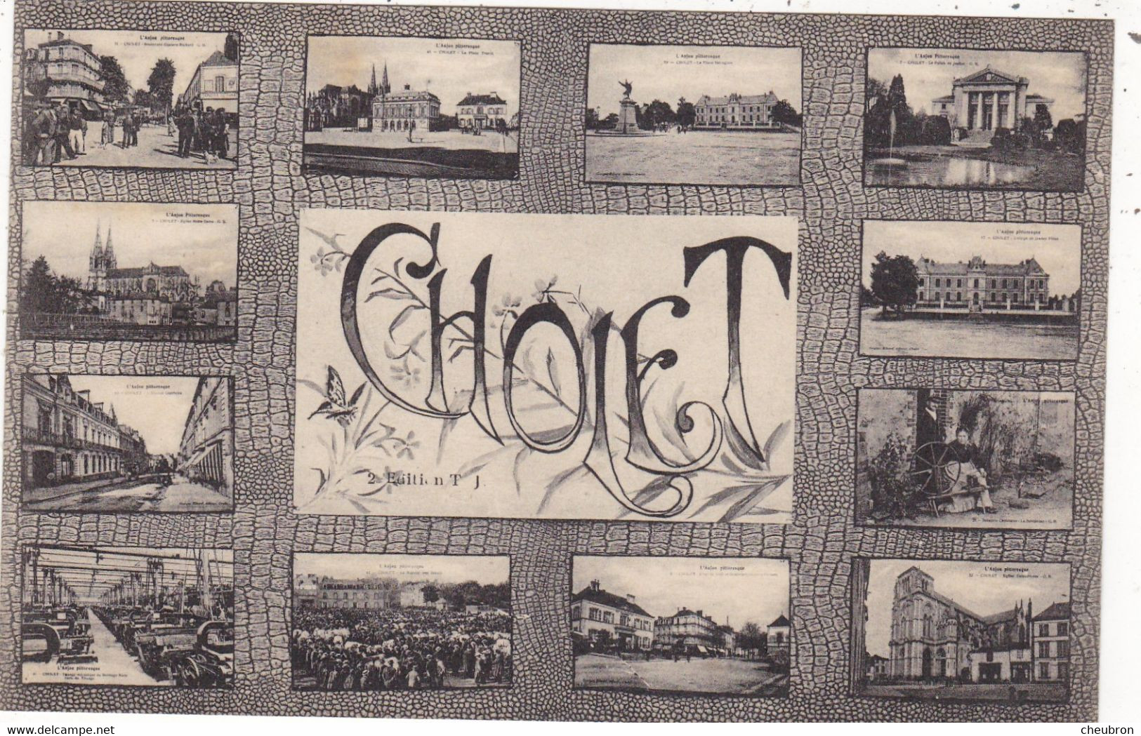 49 . CHOLET. CPA. MULTIVUES. 12 MINI CARTES - Cholet