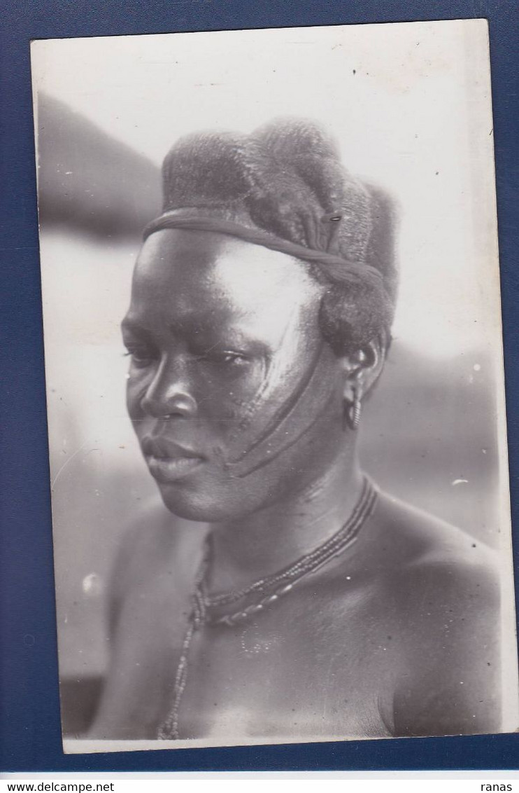 CPA Tatouage Scarification Carte Photo Non Circulé Afrique Noire - Non Classificati