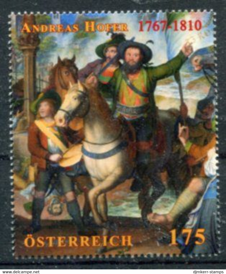 AUSTRIA  2010 Andreas Hofer Single Ex Block MNH / **  .  Michel 2856 - Nuevos