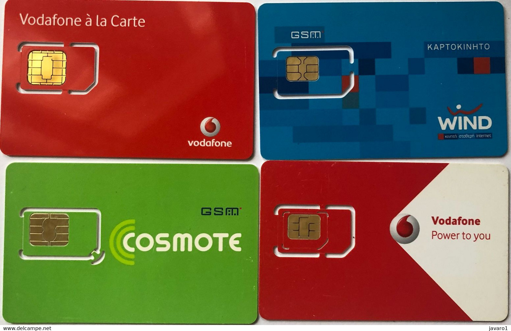 GREECE : GSM  SIM CARD  : 4 Different  Cards As Pictured (LOT B)   MINT (registered WW Postage Included) - Grèce