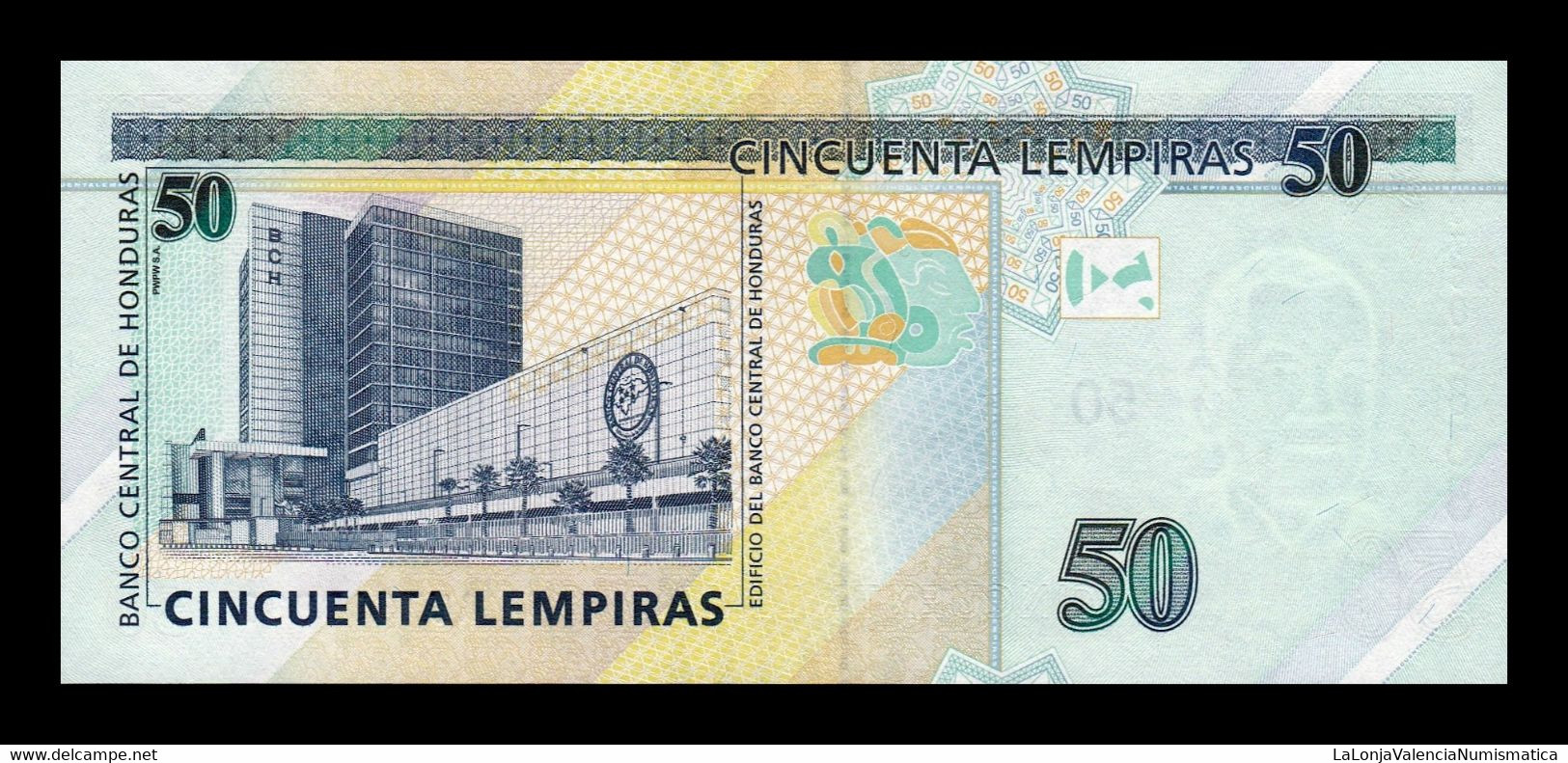 Honduras 50 Lempiras 2016 Pick 104a Capicua SC UNC - Honduras