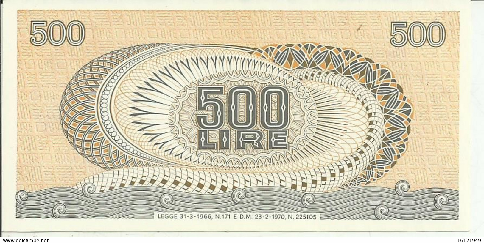 Z249 - 500 LIRE 23/02/1970 - FDS - 500 Liras