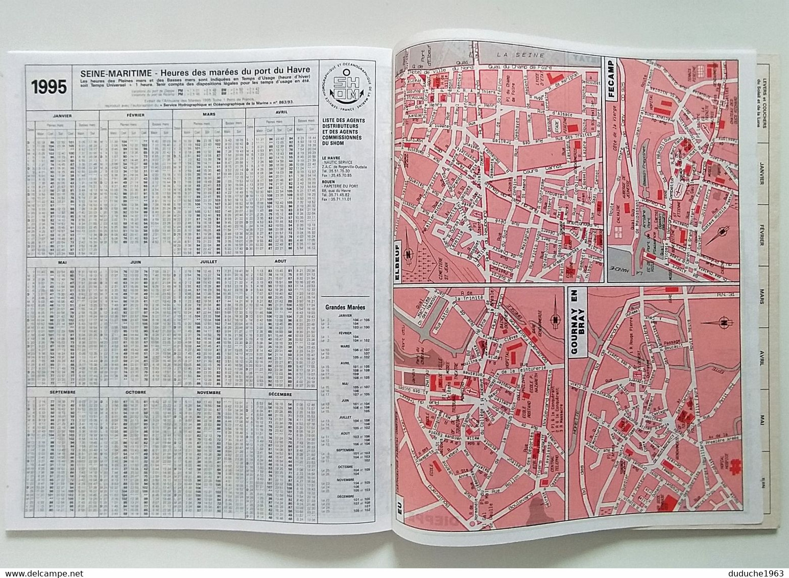 Calendrier La Poste - Almanach PTT 1995 - Seine Maritime