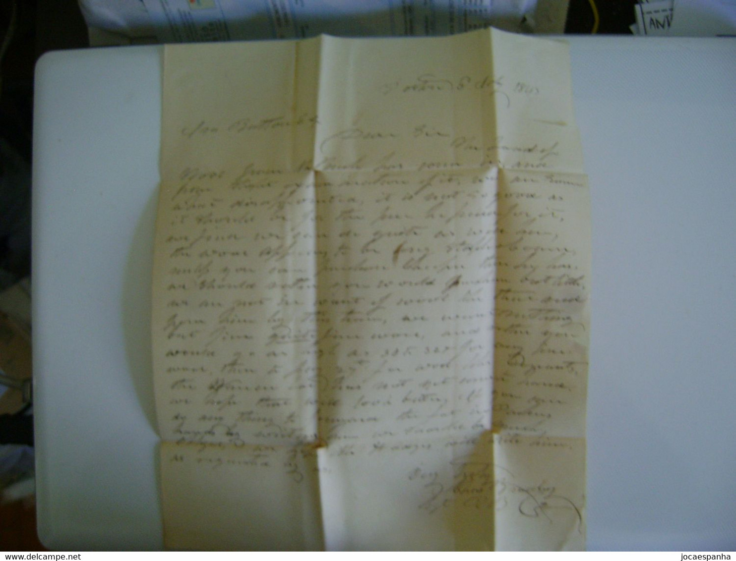 UNITED STATES - FULL LETTER SENT FROM BOSTON TO BRANDON IN 1843 IN THE STATE - …-1845 Voorfilatelie