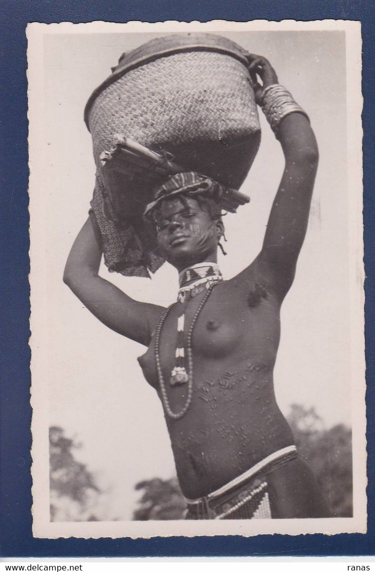 CPSM PAULEAU Tchad Nu Féminin Afrique Noire Non Circulé Type Femme Nue Nude Voir Dos - Tschad