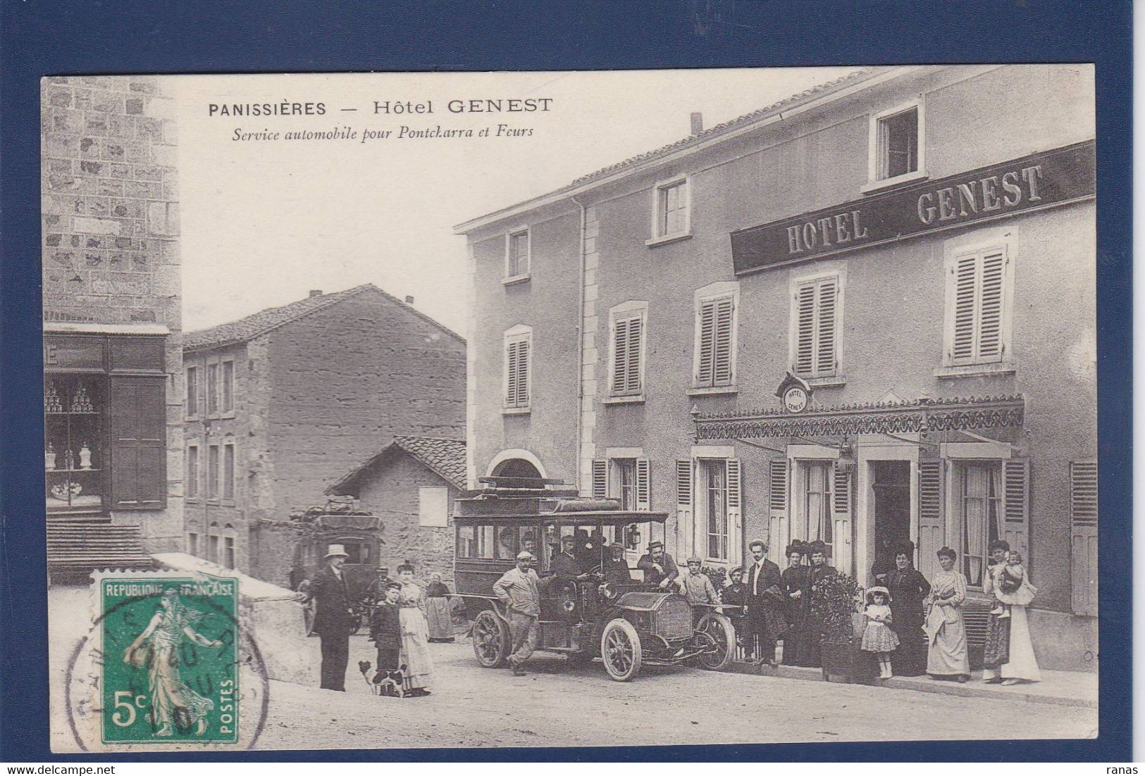 CPA [42] Loire Panissières Courrier Automobile Circulé - Autres & Non Classés