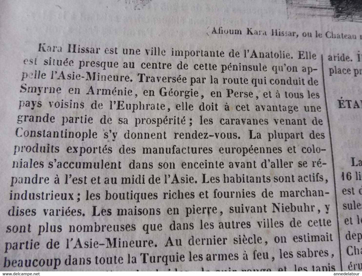1839 Kara Hissar (Château Noir De L'Opium); Souvenir D'un Cosaque; Marie De France Poète (Le Coq Et Le Renard, Etc ; Etc - 1800 - 1849
