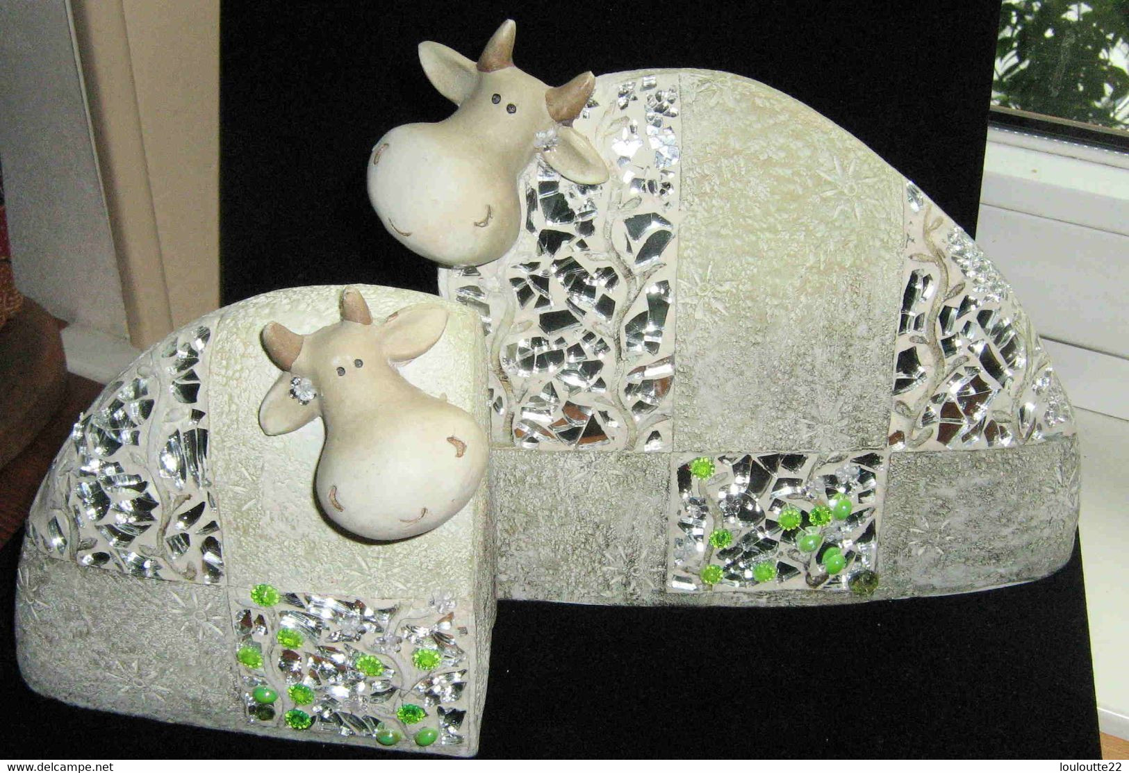 Dèco Lot De 2 Vaches - Art Contemporain