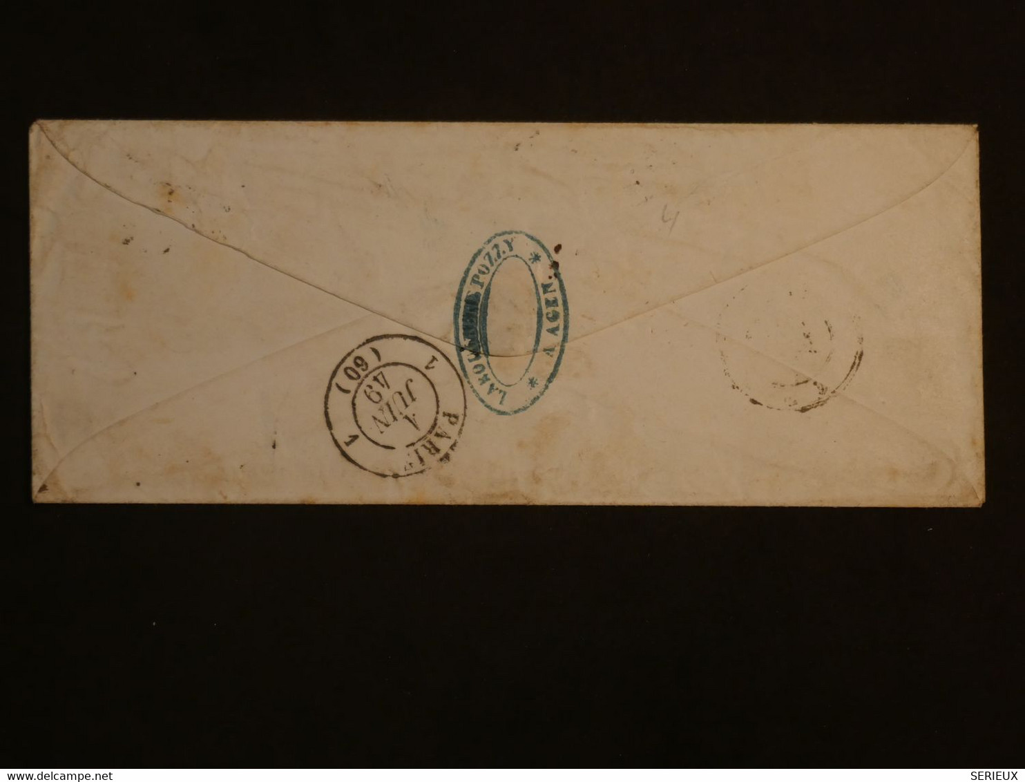 C FRANCE BELLE LETTRE COVER  RARE 1ER JUIN 1849 AGEN A PARIS ++++BELLE PAIRE CERES N° 3 OB. GRILLE ++AFF. INTERESSANT++ - 1849-1850 Cérès