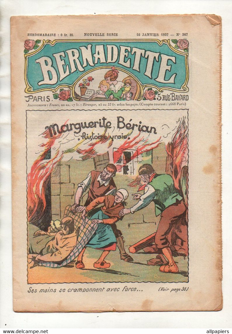 Bernadette N°367 Marguerite Bérian - Le Repentir De Jeannette - Vicariat Apostolique De L'Ouganda - Les Foies De Canard - Bernadette