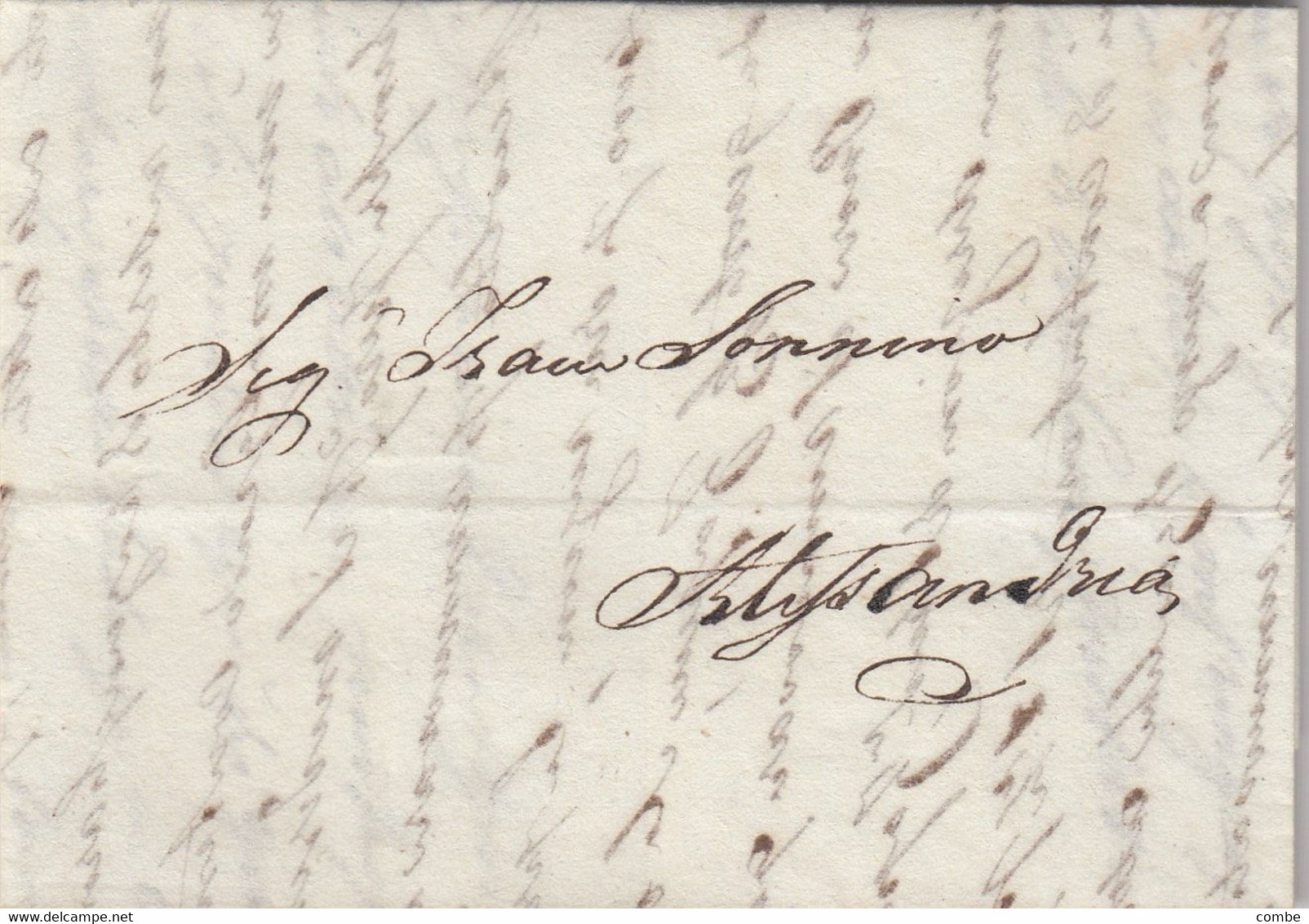 OLD LETTER . 1836. CAIRO TO ALESSANDRIA. WRITTEN IN GERMAN - Prefilatelia