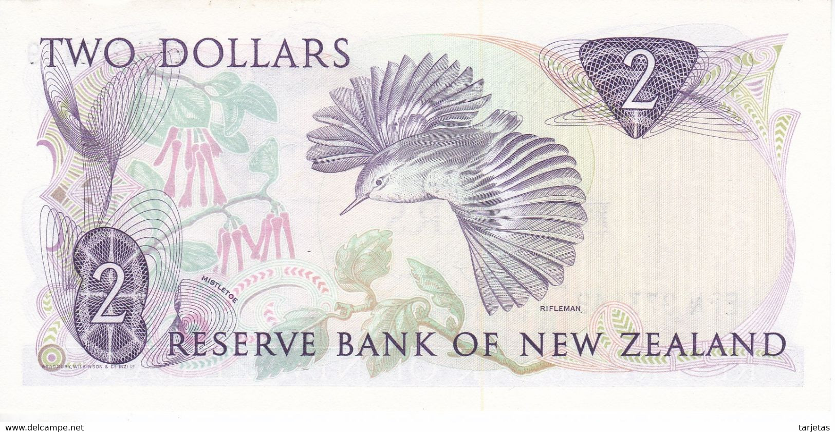 BILLETE DE NUEVA ZELANDA DE 2 DOLLARS DEL AÑO 1985 SIN CIRCULAR (UNC) (BIRD-PAJARO) (BANKNOTE) - Neuseeland