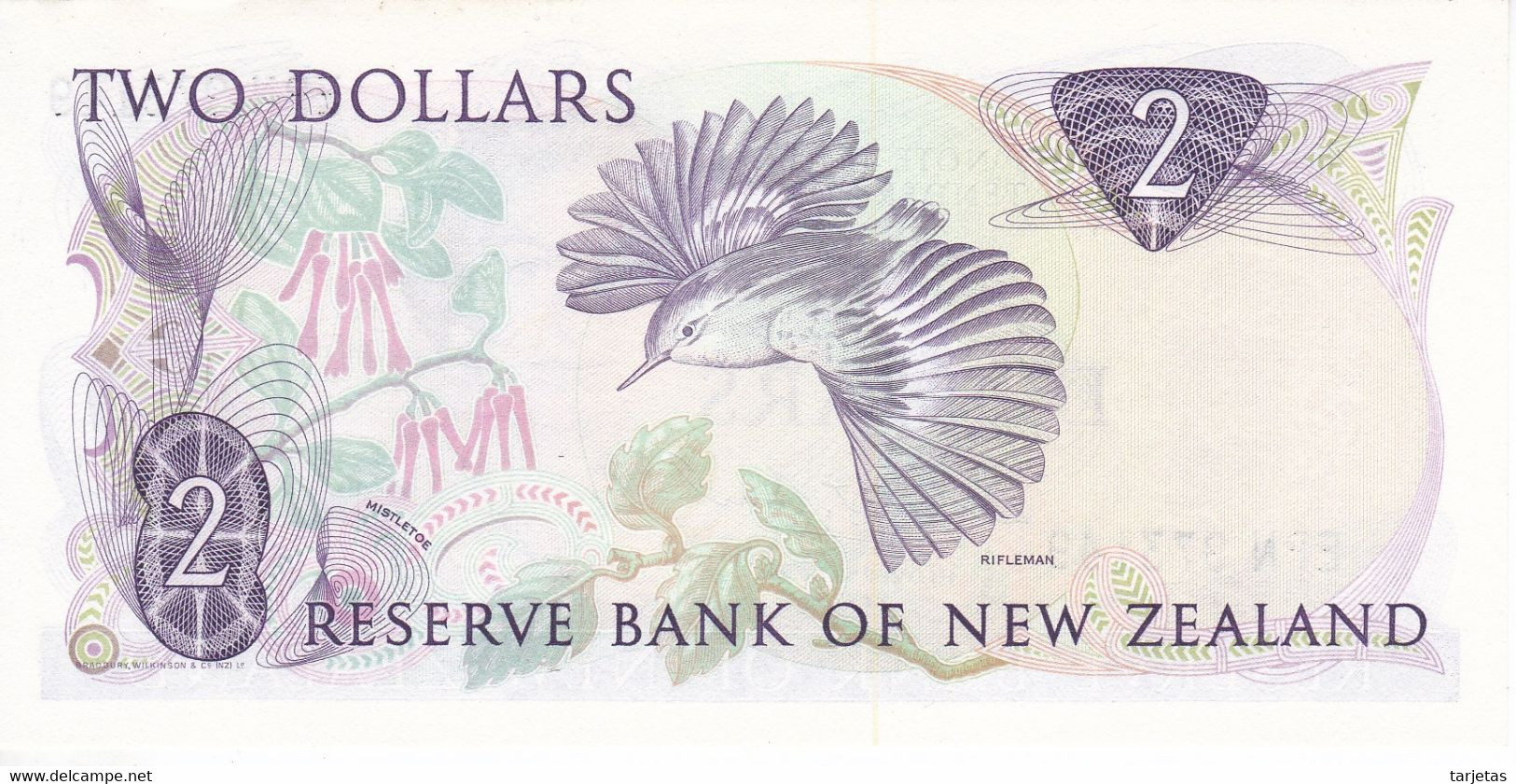 BILLETE DE NUEVA ZELANDA DE 2 DOLLARS DEL AÑO 1985 SIN CIRCULAR (UNC) (BIRD-PAJARO) (BANKNOTE) - Nueva Zelandía