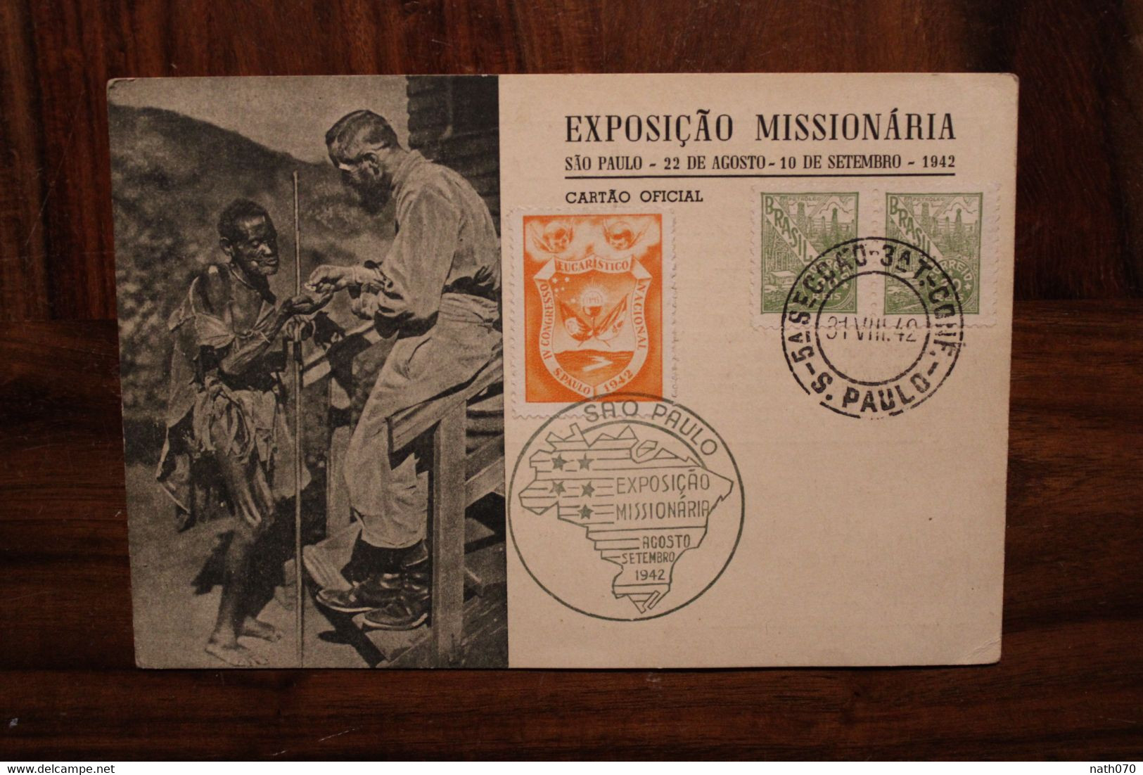 Brésil 1942 Exposiçao Missionaria Cover Brasil Brazil Congresso Eucaristico - Storia Postale