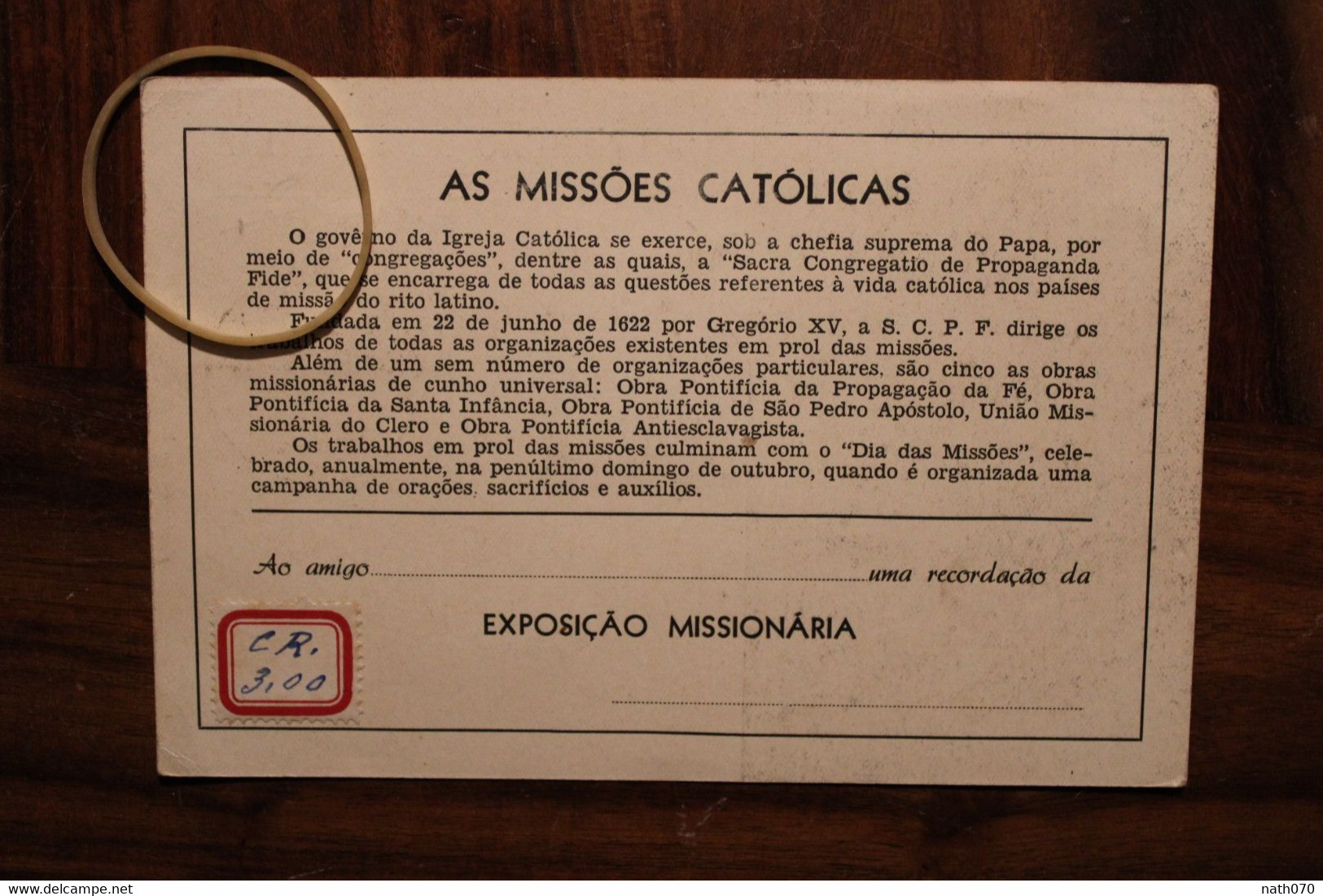 Brésil 1942 Exposiçao Missionaria Cover Brasil Brazil Congresso Eucaristico - Brieven En Documenten