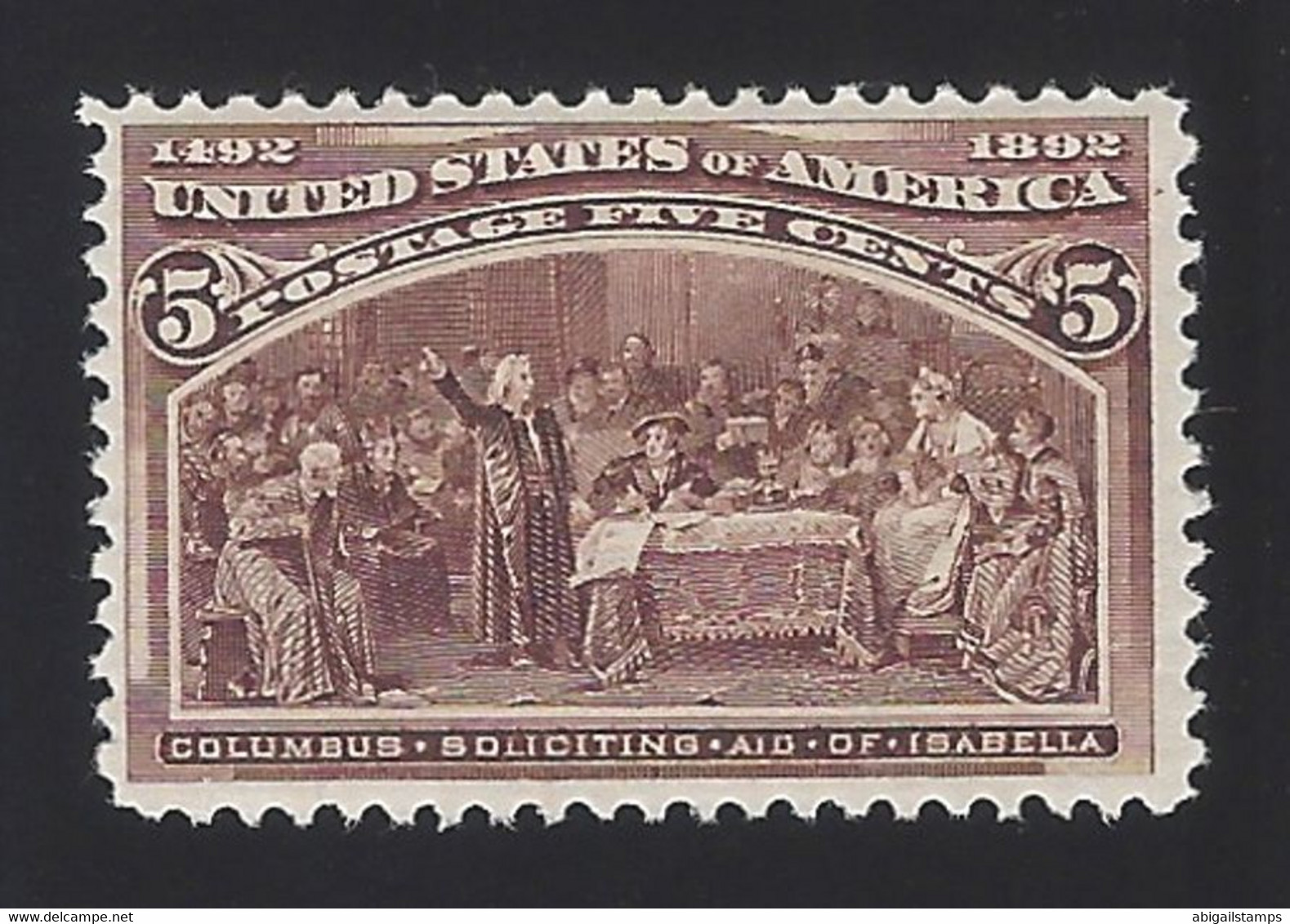 US #234 1893 Chocolate Perf 12 MNH VF SCV $180 - Unused Stamps