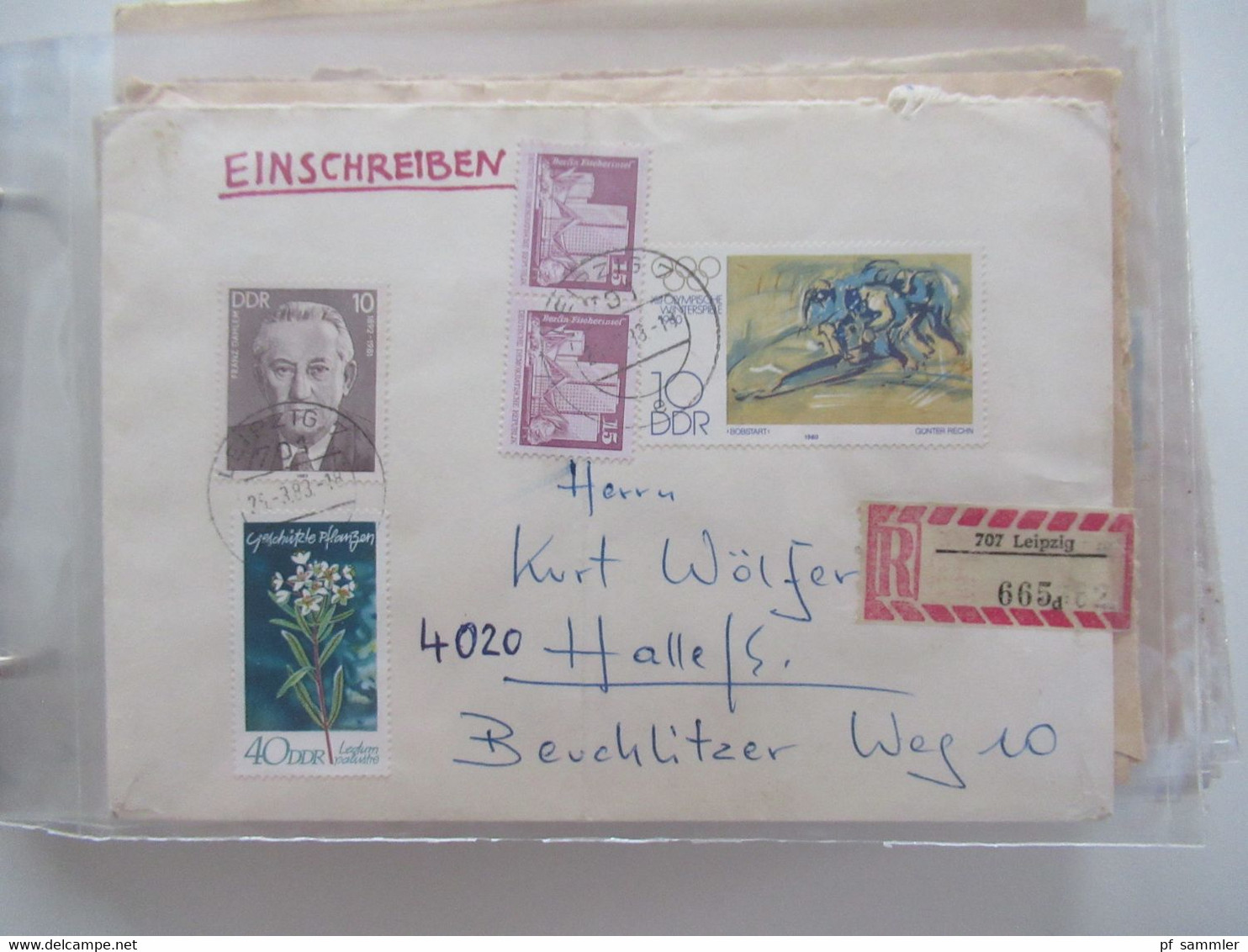 DDR Belegeposten ab 1958 - 80er Jahre NUR Einschreiben / Wertbriefe und bessere Verwendungen! Stöberposten / 90 Belege