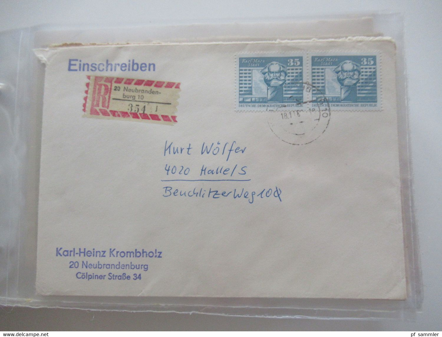 DDR Belegeposten ab 1958 - 80er Jahre NUR Einschreiben / Wertbriefe und bessere Verwendungen! Stöberposten / 90 Belege