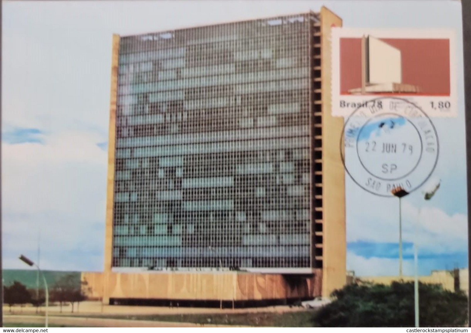 O) 1978 BRAZIL, BRAPEX, POST AND TELEGRAPH BUILDING, BRAZILIAN PHILATELIC EXHIBITION, BRASILIA, MAXIMUM CARD - Tarjetas – Máxima