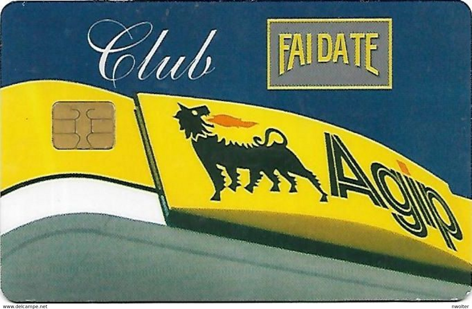 @+ Carte De Station AGIP Club -  Italie - Car Wash Cards
