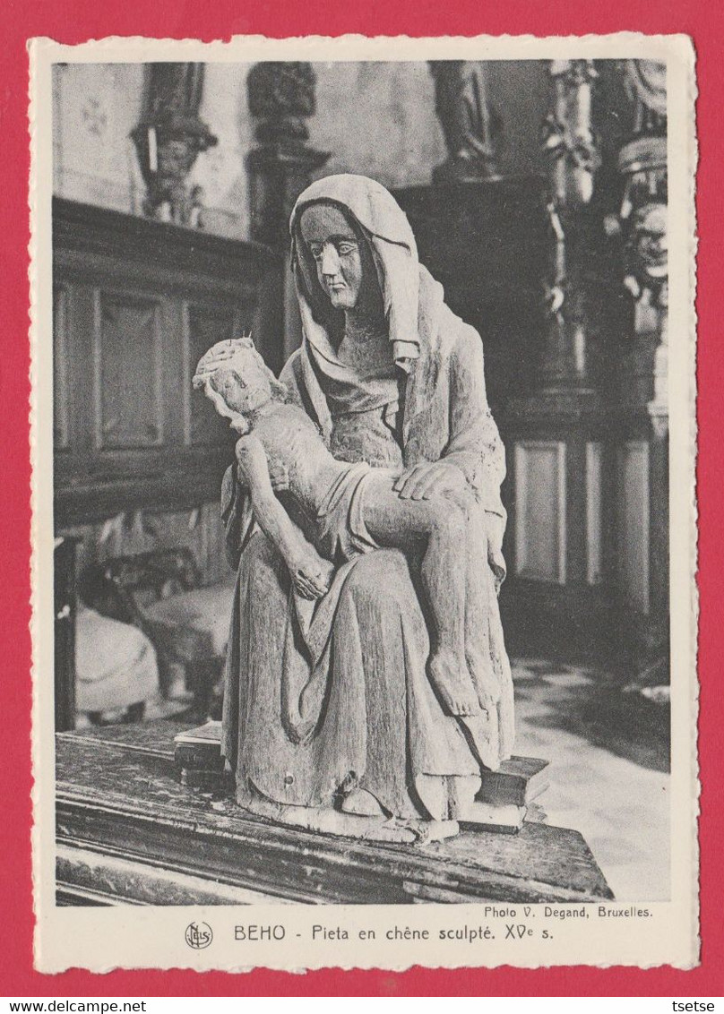 Beho - Pieta En Chêne Sculpté - XVe S. ... Patrimoine Religieux Remarquable - Gouvy