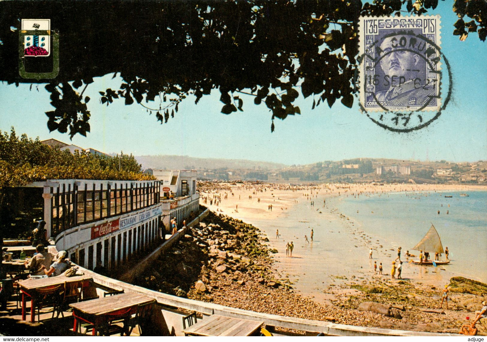 Carte Philatélique Espagne - LA CORUNA-Plage De Ste-Christine - _ Oblitération Philatélique La Coruna 1 *2scan_FISA N°10 - La Coruña