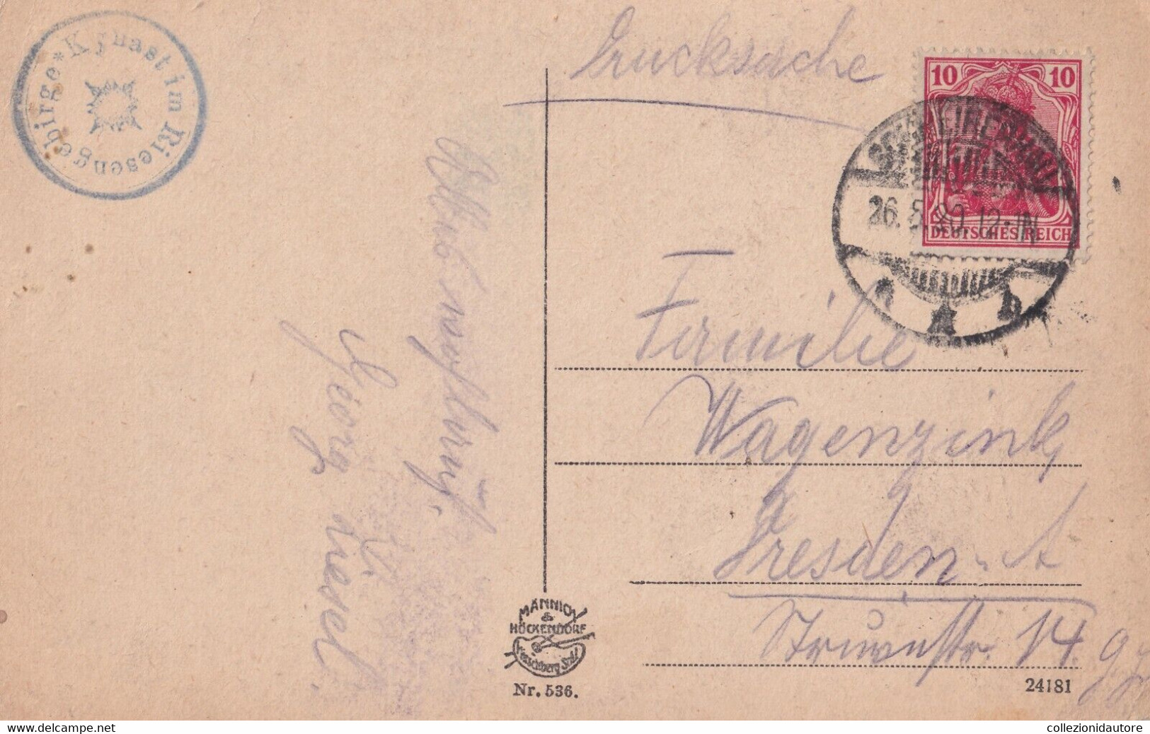 GERMANY - RIESENGEBIRGE INNERES - CARTOLINA FP SPEDITA NEL 1920 - Schlesien