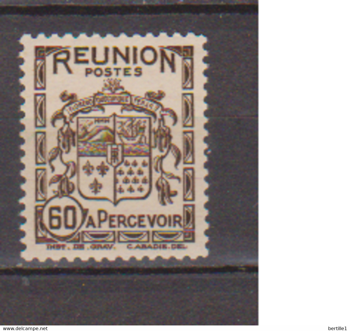 REUNION             N° YVERT  TAXE  22 NEUF SANS CHARNIERES  (NSCH 01/21) - Timbres-taxe