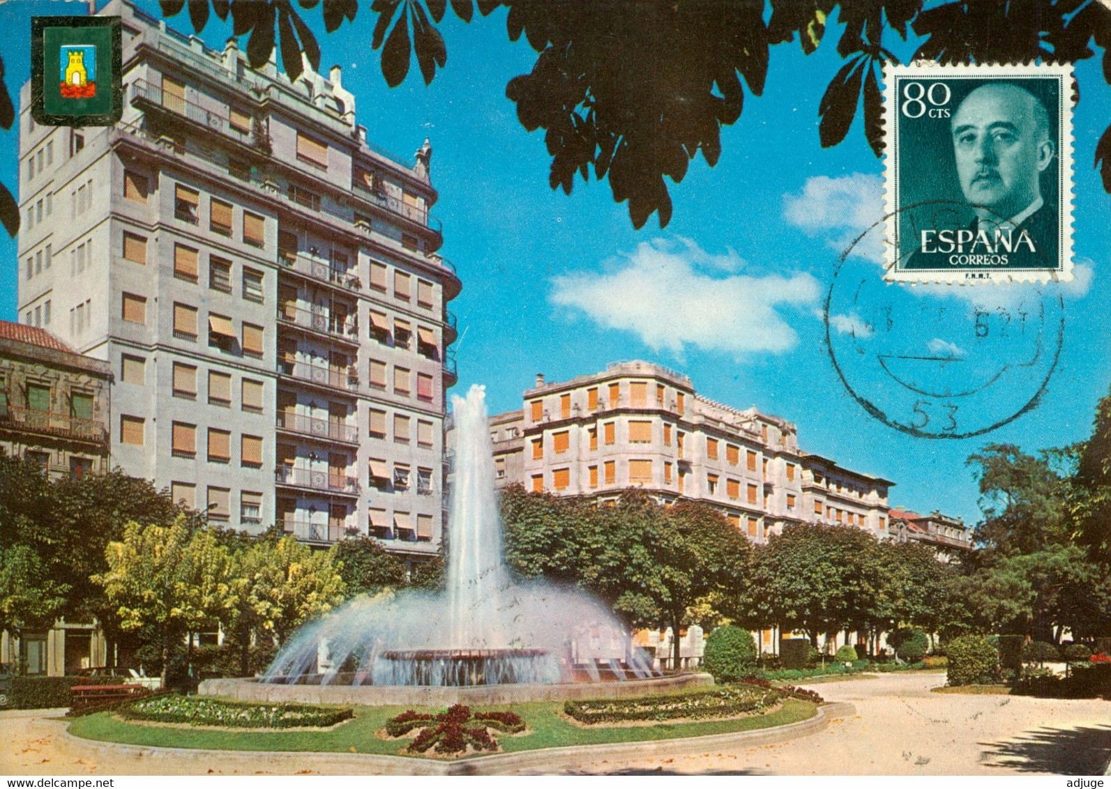 Carte Philatélique Espagne - VIGO - Jardines De La Alameda _ Oblitération VIGO 1962 *2scan_ - Pontevedra