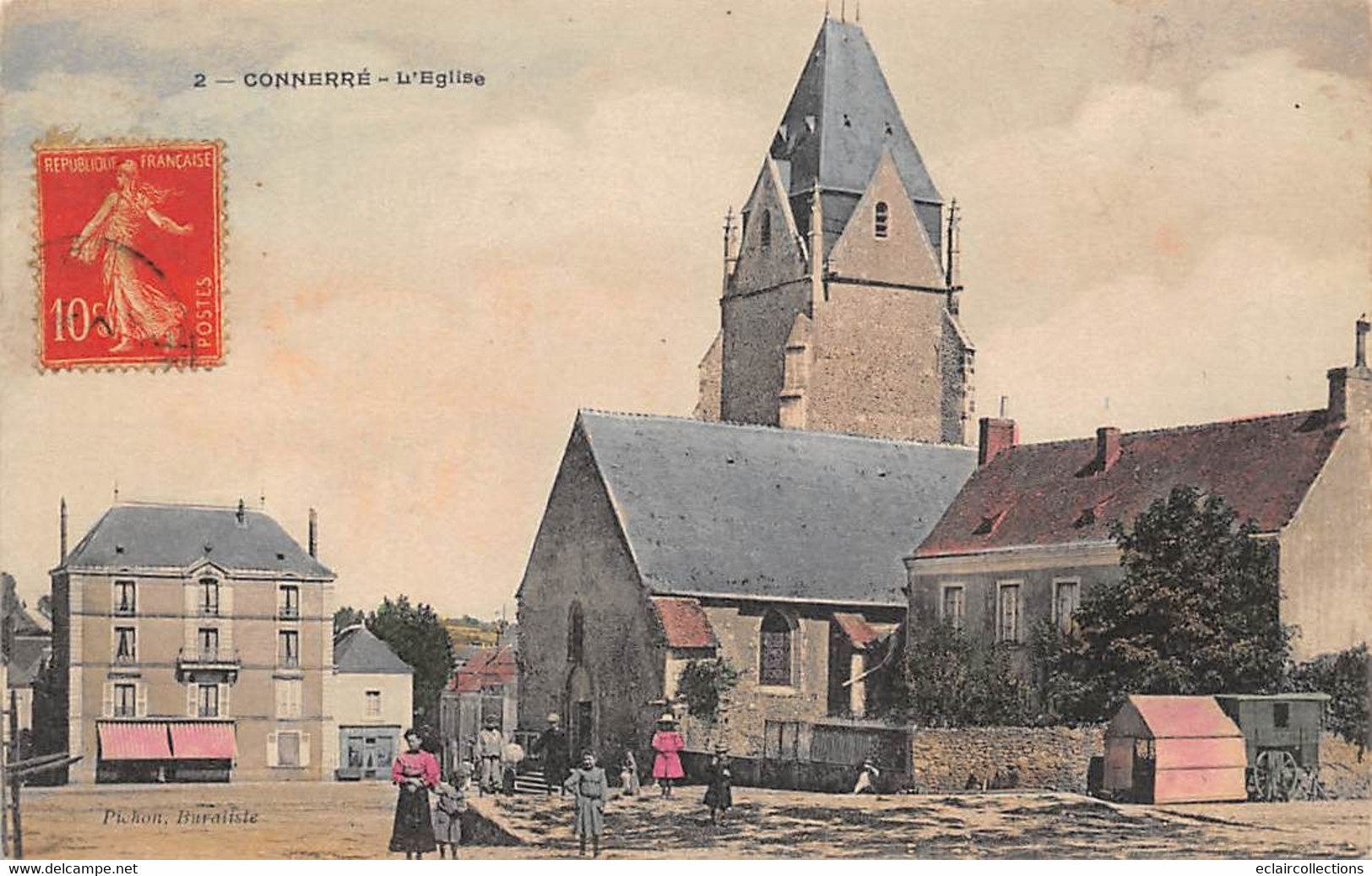 Connerré        72       Place Et Eglise         (voir Scan) - Connerre